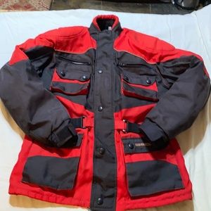 MOTOBOSS JACKET SZ LARGE ENGLAND WITH LINER SHOULDER ELBOW BACK ARMAMENTS